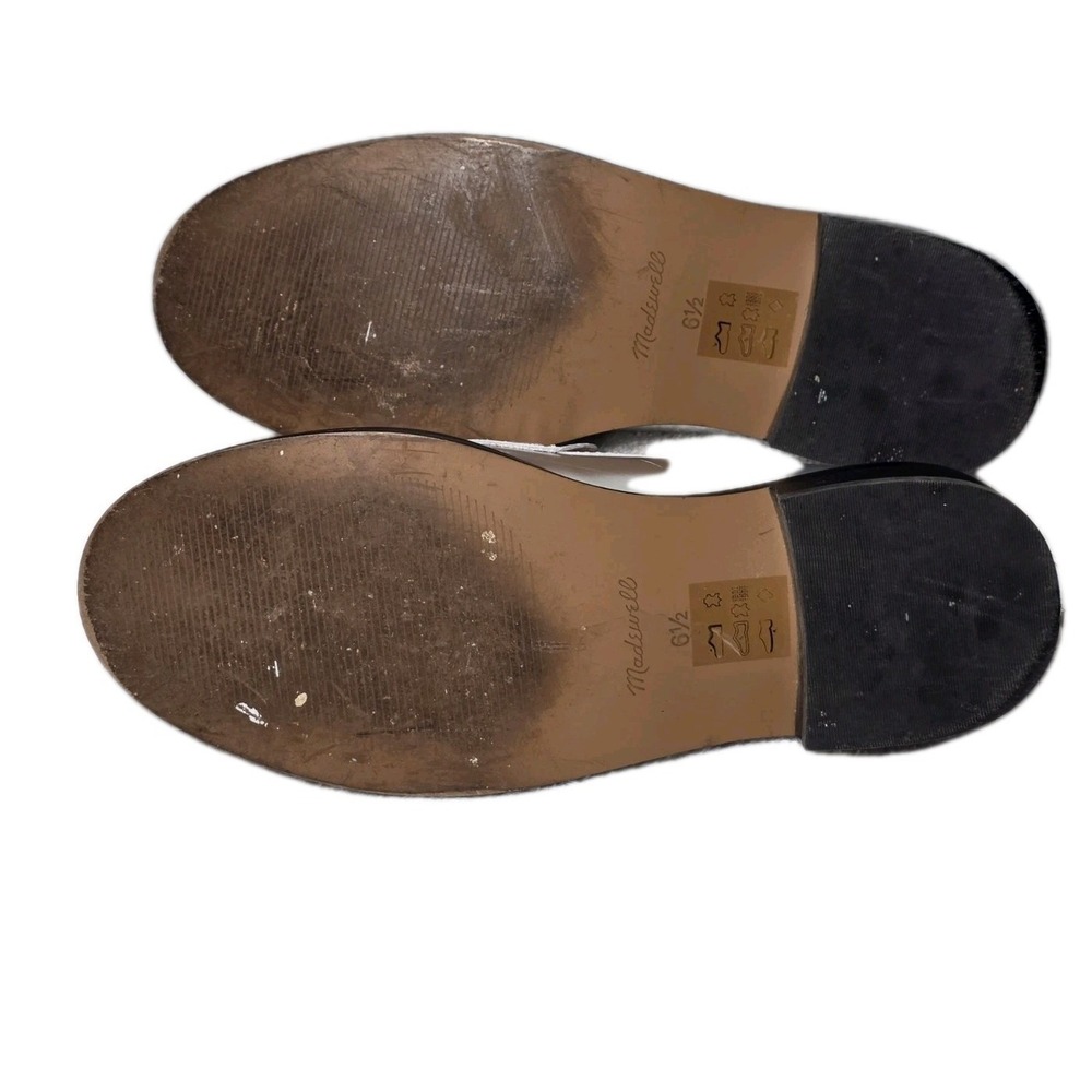 Madewell Womens Leather Size 6.5 Penny Loafer In Metallic Silver - Picture 7 of 10